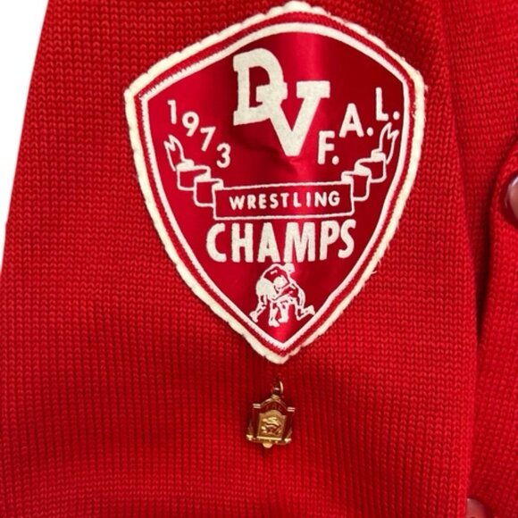 VTG LETTERMAN'S SWEATER '74 Wrestling - Picture 11 of 13